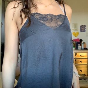 h&m silky lace top